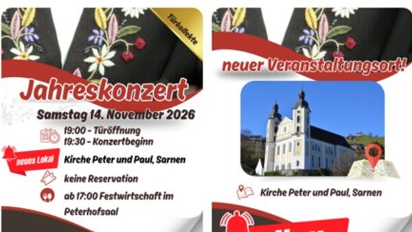 Jahreskonzert Jodlerklub Sarnen | © Jodlerklub Sarnen (seit 1932)