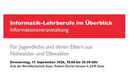 Informatik-Lehrberufe im Überblick