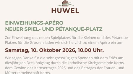 Neuer Spiel- und Pétenque-Platz, Einweihungsapéro | © Betagtensiedlung Huwel